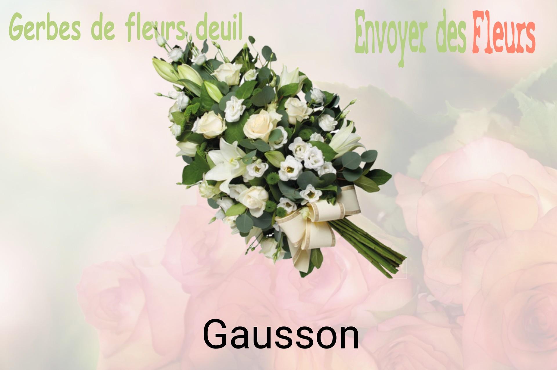 Gerbe de fleurs de deuil livrée à Gausson